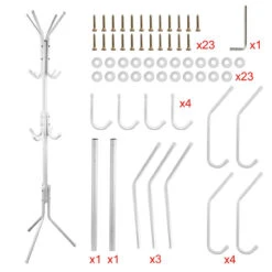 GENERIC 12 Hooks Metal Coat Rack Clothes Hat Bag Hanger Tree Stand Umbrella Holder 3Tie -Home Appliances Store 12 hooks metal coat rack clothes hat bag hanger tree stand umbrella holder 3tie 72071.1665650300