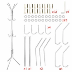 GENERIC 12 Hooks Metal Coat Rack Clothes Hat Bag Hanger Tree Stand Umbrella Holder 3Tie -Home Appliances Store 12 hooks metal coat rack clothes hat bag hanger tree stand umbrella holder 3tie 83391.1665654496