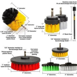 GENERIC 12/21 Pcs Electric Drill Brush Attachment Set Cleaning Kit Power Scrubber Pads -Home Appliances Store 1221 pcs electric drill brush attachment set cleaning kit power scrubber pads 42686.1713758934