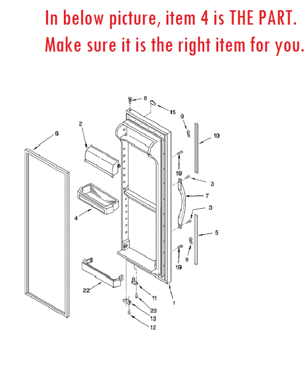 2 Pack 2187172 Door Shelf Bin Whirlpool Frigidaire Whirlpool Kenmore Fridge 4 2 Pack 2187172 Door Shelf Bin Whirlpool Frigidaire Whirlpool Kenmore Fridge - Image 2