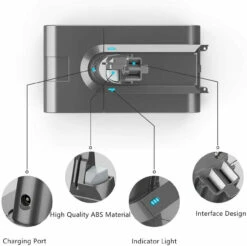 21.6V 5000mAh V8 Battery For Dyson Absolute Cordless Vacuum Cleaner Li-ion SV10 -Home Appliances Store 21.6v 5000mah v8 battery for dyson absolute cordless vacuum cleaner li ion sv10 46782.1681903041