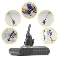 21.6V 5000mAh V8 Battery For Dyson Absolute Cordless Vacuum Cleaner Li-ion SV10 -Home Appliances Store 21.6v 5000mah v8 battery for dyson absolute cordless vacuum cleaner li ion sv10 80252.1681903041