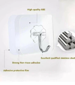 24 Pcs Adhesive Sticky Hooks Heavy Duty Wall Seamless Hooks Hangers Transparent -Home Appliances Store 24 pcs adhesive sticky hooks heavy duty wall seamless hooks hangers transparent 64925.1712916183