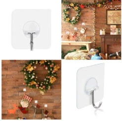 24 Pcs Adhesive Sticky Hooks Heavy Duty Wall Seamless Hooks Hangers Transparent -Home Appliances Store 24 pcs adhesive sticky hooks heavy duty wall seamless hooks hangers transparent 68555.1712916183