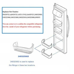 240323002 Refrigerator Door Bin PS429725 Replacement Side Shelf Fit Frigidaire -Home Appliances Store 240323002 refrigerator door bin ps429725 replacement side shelf fit frigidaire 22341.1687003764