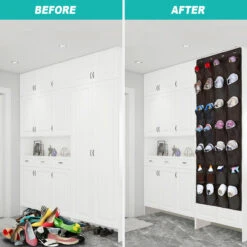 GENERIC 28 Over The Door Shoe Organizer Rack Hanging Storage Holder Hanger Bags Closets