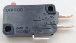  28QBP0495, Microwave Universal Door Switch, 3 Wire, 3/16" Male Terminals, 15 Amp