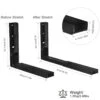 2x Adjustable Microwave Brackets Wall Mount Heavy Duty Shelf Carbon Steel Cradle