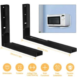 2x Adjustable Microwave Brackets Wall Mount Heavy Duty Shelf Carbon Steel Cradle -Home Appliances Store 2x adjustable microwave brackets wall mount heavy duty shelf carbon steel cradle 88934.1665673948