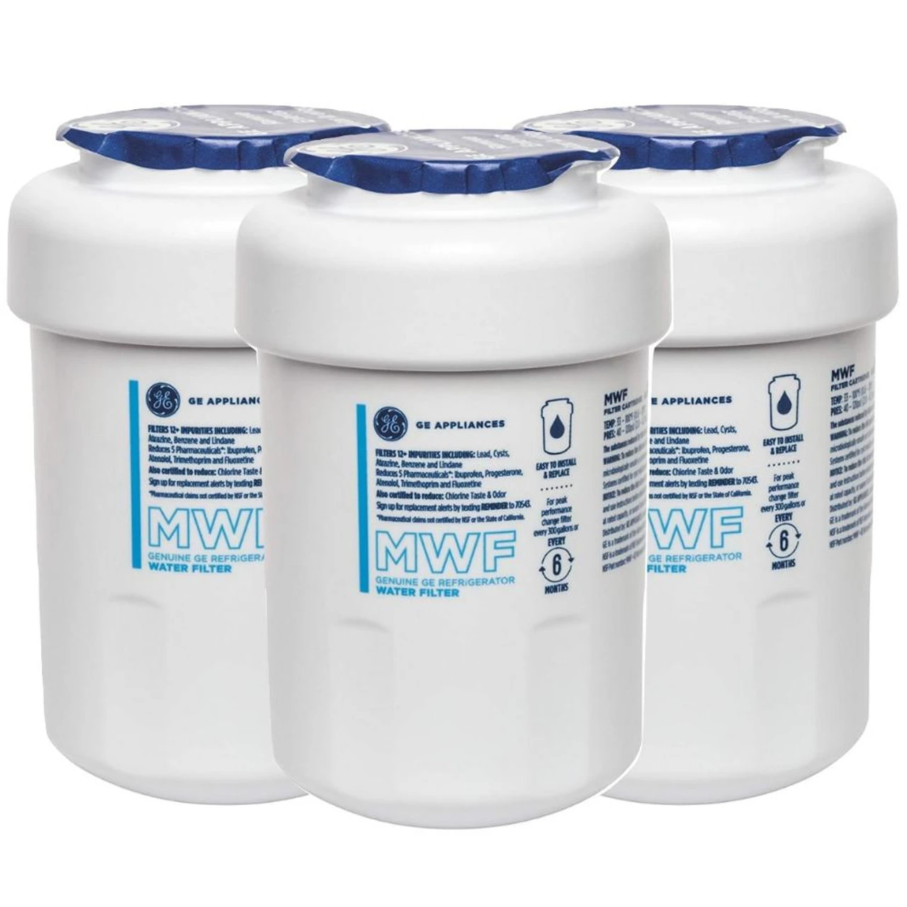(3pk) GE MWF Refrigerator Water Filter MWFP 3 (3pk) GE MWF Refrigerator Water Filter MWFP
