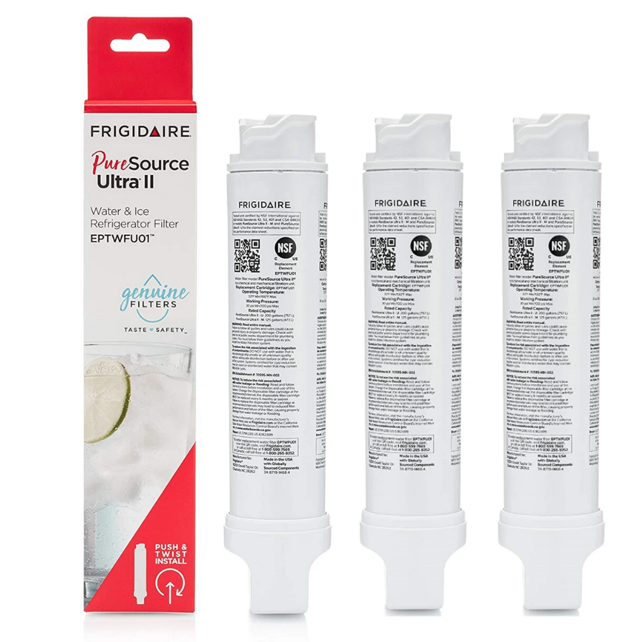 (3pk) EPTWFU01 Frigidaire Water Filter - PureSource Ultra II 5 (3pk) EPTWFU01 Frigidaire Water Filter - PureSource Ultra II - Image 3