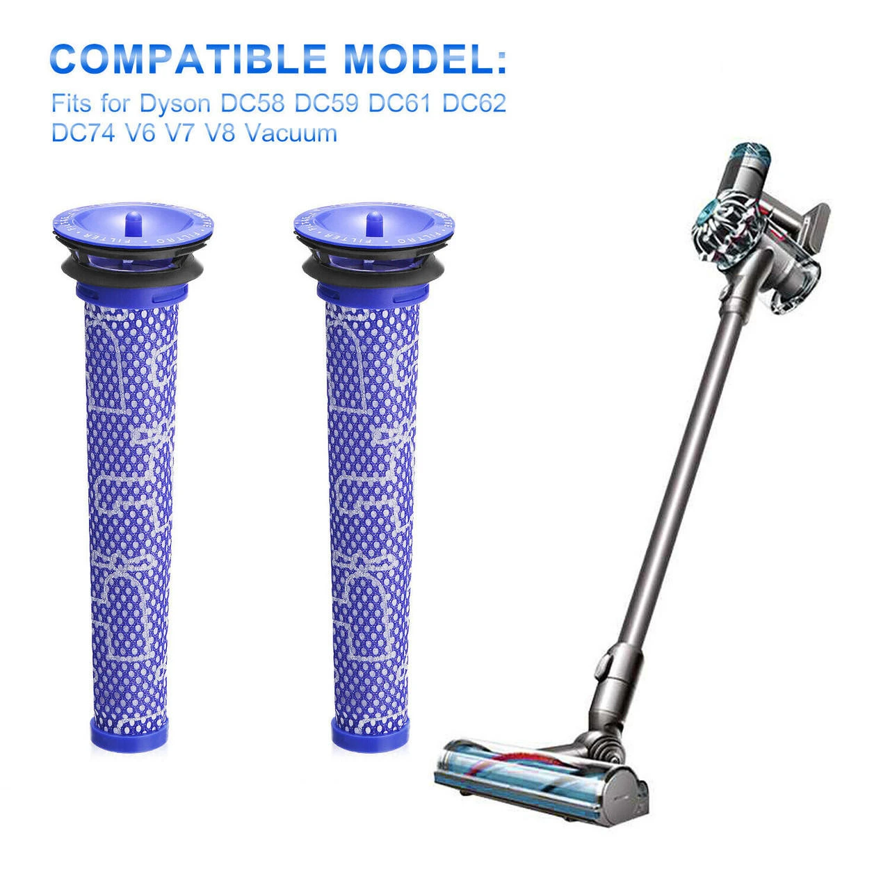 4Pack Filter Replacements 96566101 For Dyson V6 V7 V8 DC58 DC59 Vacuum Cleaners 7 4Pack Filter Replacements 96566101 For Dyson V6 V7 V8 DC58 DC59 Vacuum Cleaners - Image 5