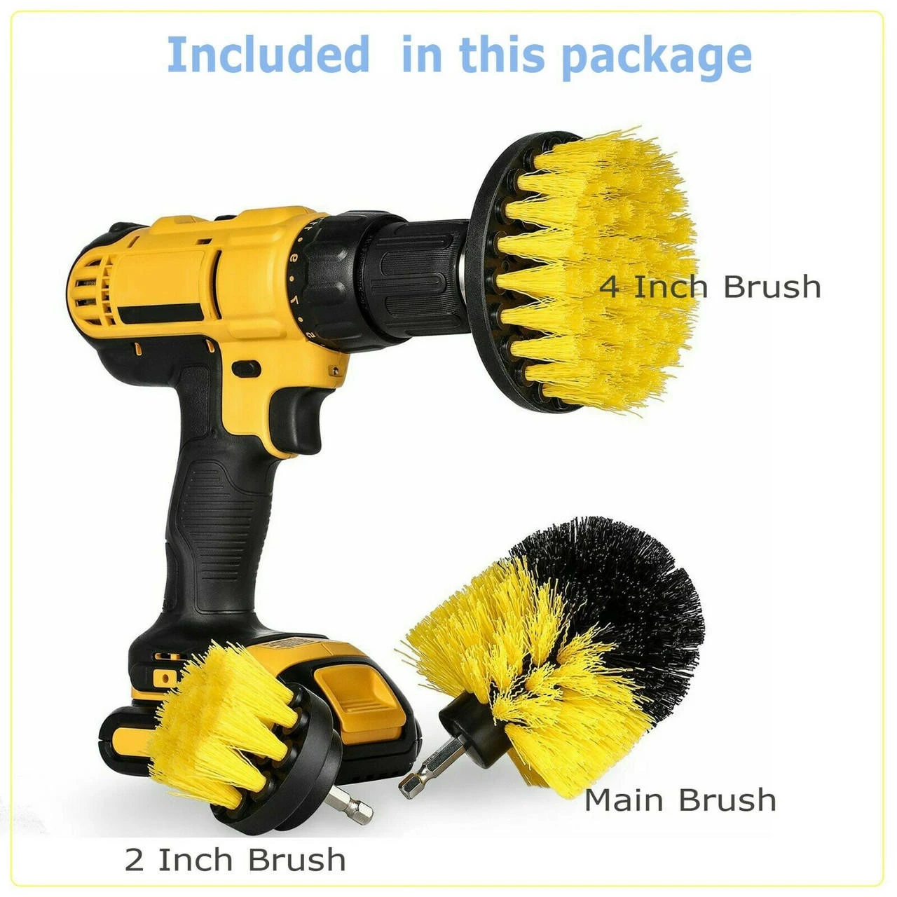 4PCs Home Drill Brush Attachment Power Scrubber Car Cleaning Kit Combo Scrub Tub 4 4PCs Home Drill Brush Attachment Power Scrubber Car Cleaning Kit Combo Scrub Tub - Image 2