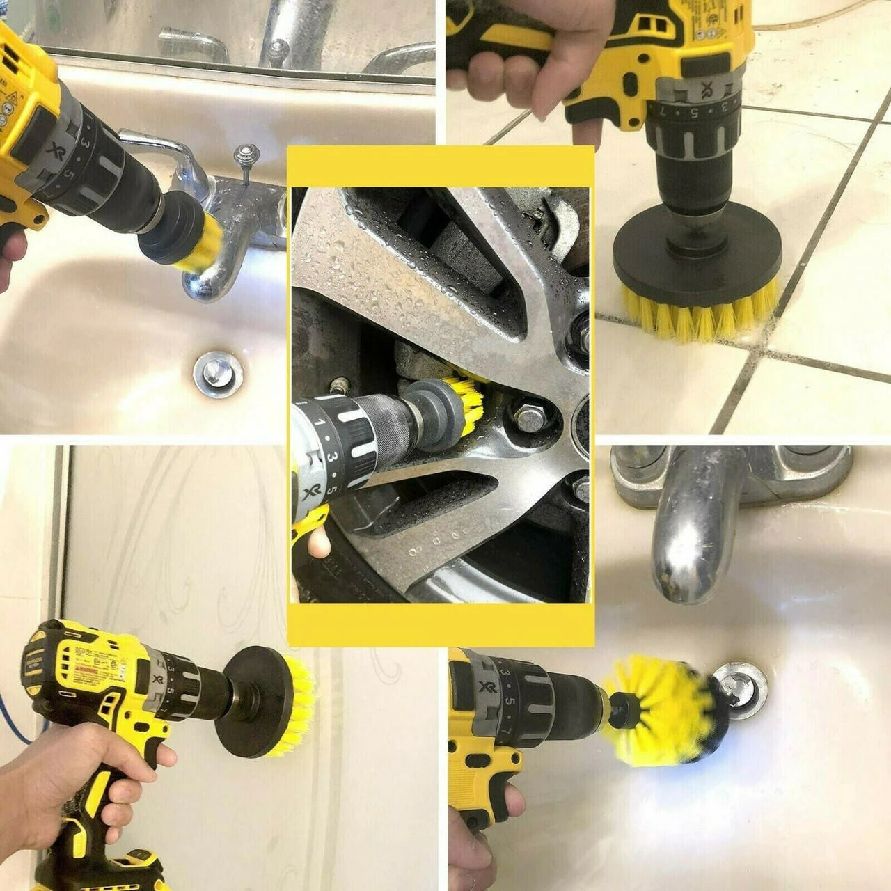 4PCs Home Drill Brush Attachment Power Scrubber Car Cleaning Kit Combo Scrub Tub 10 4PCs Home Drill Brush Attachment Power Scrubber Car Cleaning Kit Combo Scrub Tub - Image 8