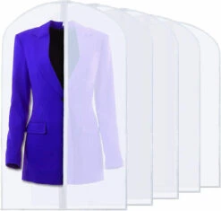 GENERIC 5 Pcs Garment Bag Travel Suit Dress Storage Clear Cover Full Zipper Coat Carrier -Home Appliances Store 5 pcs garment bag travel suit dress storage clear cover full zipper coat carrier 25134.1711386448