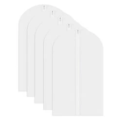 GENERIC 5 Pcs Garment Bag Travel Suit Dress Storage Clear Cover Full Zipper Coat Carrier -Home Appliances Store 5 pcs garment bag travel suit dress storage clear cover full zipper coat carrier 58978.1711386448