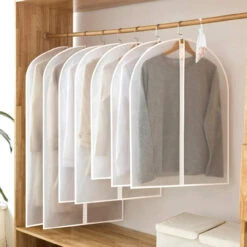 GENERIC 5 Pcs Garment Bag Travel Suit Dress Storage Clear Cover Full Zipper Coat Carrier -Home Appliances Store 5 pcs garment bag travel suit dress storage clear cover full zipper coat carrier 66905.1711386448