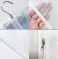 GENERIC 5 Pcs Garment Bag Travel Suit Dress Storage Clear Cover Full Zipper Coat Carrier -Home Appliances Store 5 pcs garment bag travel suit dress storage clear cover full zipper coat carrier 78868.1711386448