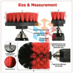 5PCS Drill Brush Set Power Scrubber Drill Attachments Carpet Tile Grout Cleaning -Home Appliances Store 5pcs drill brush set power scrubber drill attachments carpet tile grout cleaning 03555.1665654255