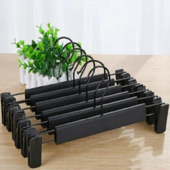 GENERIC 80 Strong Pants Hangers Adjustable Clip Nonslip For Trousers Skirt Dress Slacks -Home Appliances Store 80 strong pants hangers adjustable clip nonslip for trousers skirt dress slacks 27067.1718356049