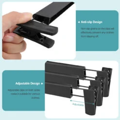 GENERIC 80 Strong Pants Hangers Adjustable Clip Nonslip For Trousers Skirt Dress Slacks -Home Appliances Store 80 strong pants hangers adjustable clip nonslip for trousers skirt dress slacks 64459.1718356049