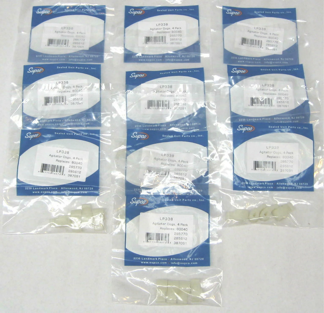 #80040-10PAK Agitator Dogs Whirlpool Kenmore 80040 285770 LP338 5 #80040-10PAK Agitator Dogs Whirlpool Kenmore 80040 285770 LP338 - Image 3