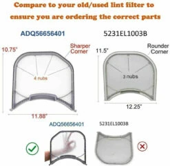 ADQ56656401 Dryer Lint Filter Screen Assembly Replacement Fit LG, Kenmore Dryer -Home Appliances Store adq56656401 dryer lint filter screen assembly replacement fit lg kenmore dryer 27604.1718362925