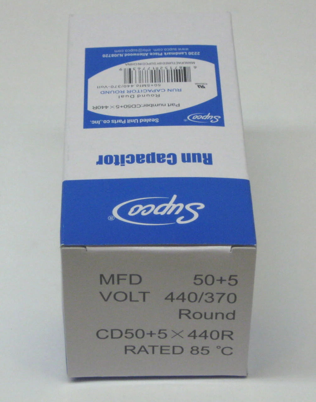 Air Conditioning HVAC Round Dual Motor Run Capacitor 50 + 5 MFD 440 Volt 4 Air Conditioning HVAC Round Dual Motor Run Capacitor 50 + 5 MFD 440 Volt - Image 2