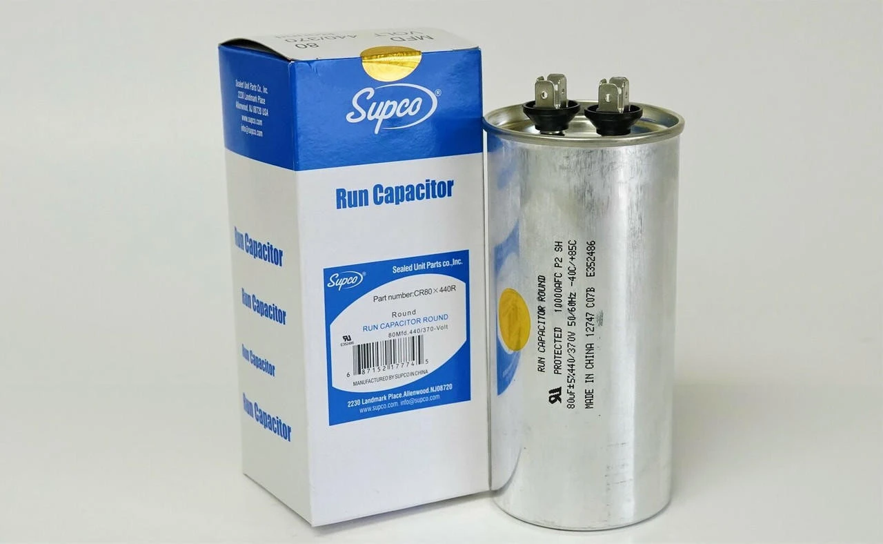 Air Conditioning HVAC Round Fan Motor Run Capacitor 80 MFD 440 Volts 4 Air Conditioning HVAC Round Fan Motor Run Capacitor 80 MFD 440 Volts - Image 2
