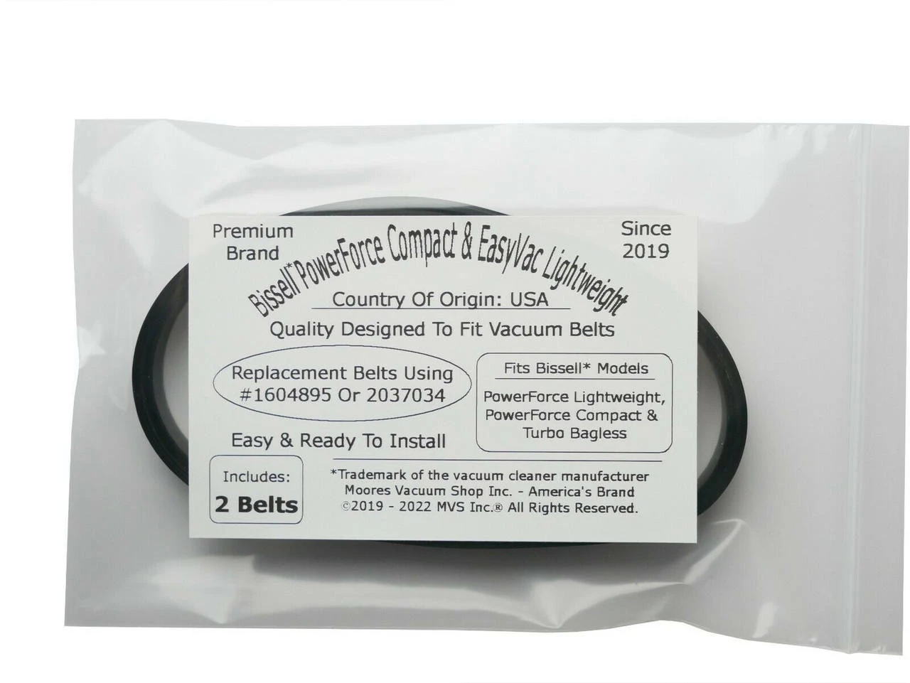 Bissell PowerForce Compact & EasyVac Lightweight Vacuum Belt 2 Pack 5 Bissell PowerForce Compact & EasyVac Lightweight Vacuum Belt 2 Pack - Image 3