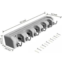 Broom Holder And Garden Tool Garage Organizer 5 Slots 6 Hooks For Rake Mop Wall -Home Appliances Store broom holder and garden tool garage organizer 5 slots 6 hooks for rake mop wall 33718.1682339151