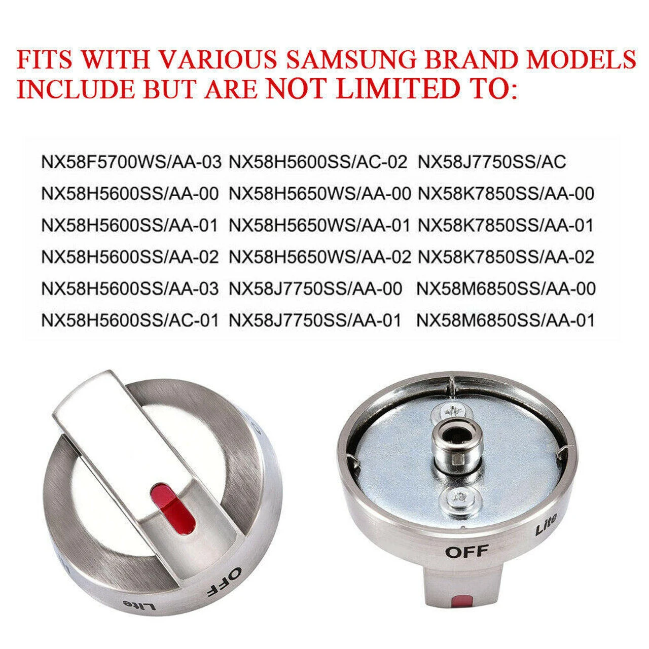 DG64-00473A Top Burner Control Dial Knob With Reinforced Ring Samsung Range 6 DG64-00473A Top Burner Control Dial Knob With Reinforced Ring Samsung Range - Image 4
