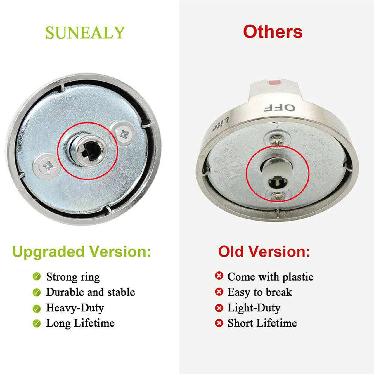 DG64-00473A Top Burner Control Dial Knob With Reinforced Ring Samsung Range 7 DG64-00473A Top Burner Control Dial Knob With Reinforced Ring Samsung Range - Image 5