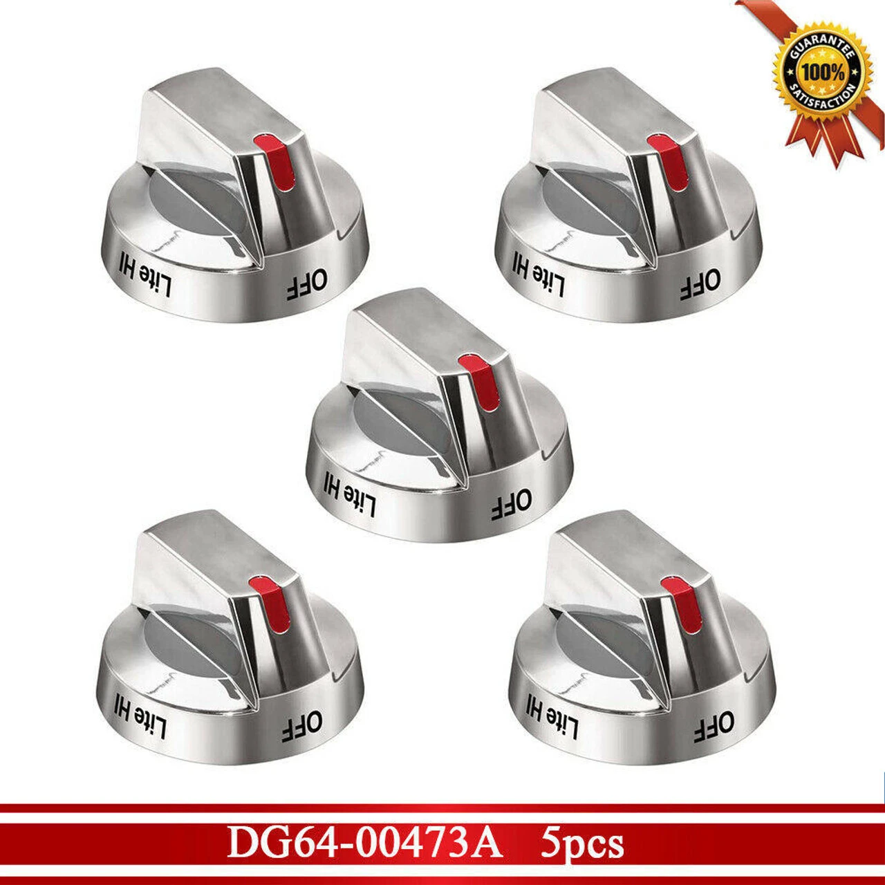 DG64-00473A Top Burner Control Dial Knob With Reinforced Ring Samsung Range 3 DG64-00473A Top Burner Control Dial Knob With Reinforced Ring Samsung Range