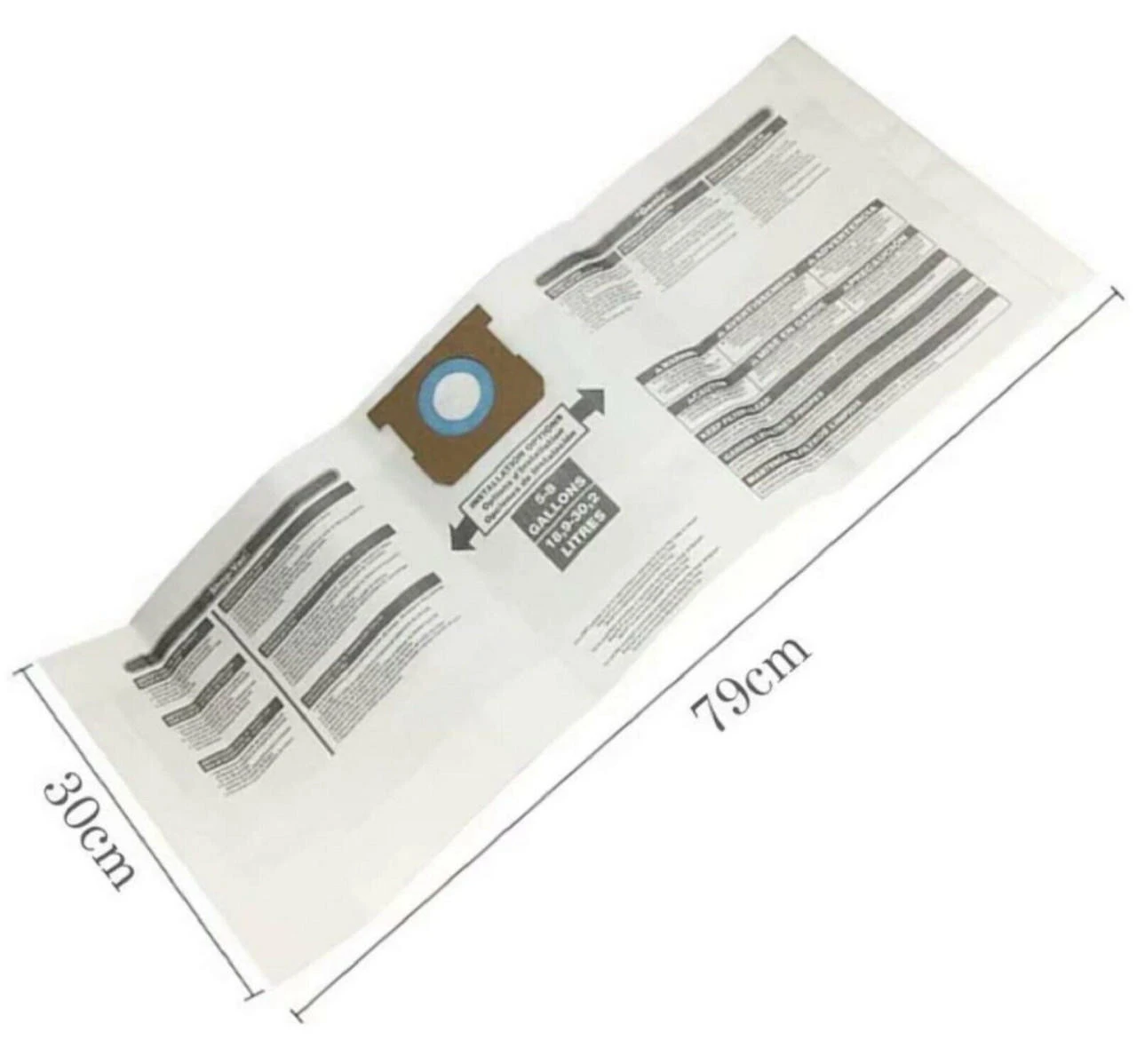 GENERIC For Shop-Vac 90661 Bag Type E For 5-8 Gallon Vacuum - 9066100 Bags (6 Pack) - Image 2