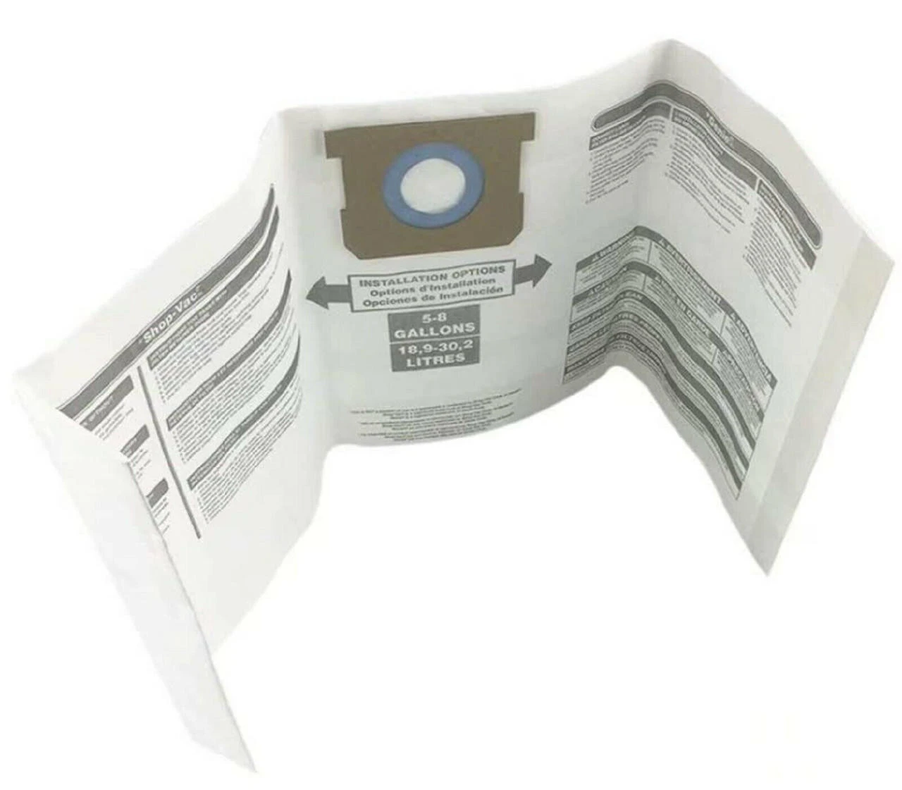 GENERIC For Shop-Vac 90661 Bag Type E For 5-8 Gallon Vacuum - 9066100 Bags (6 Pack) - Image 3