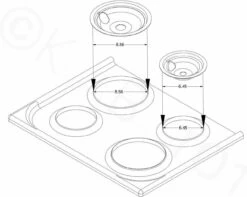 GE Hotpoint Chrome Stove Drip Pans Electric Burner Covers 4 Top Replacement Set -Home Appliances Store ge hotpoint chrome stove drip pans electric burner covers 4 top replacement set 70258.1719083145