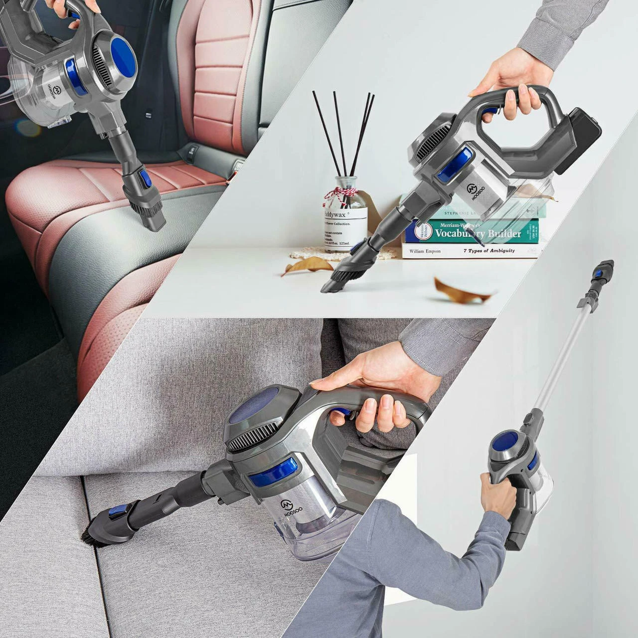 MOOSOO XL-618A Cordless Vacuum 10Kpa 4 In 1 Stick Handheld Vacuum Cleaner Pet US 3 MOOSOO XL-618A Cordless Vacuum 10Kpa 4 In 1 Stick Handheld Vacuum Cleaner Pet US