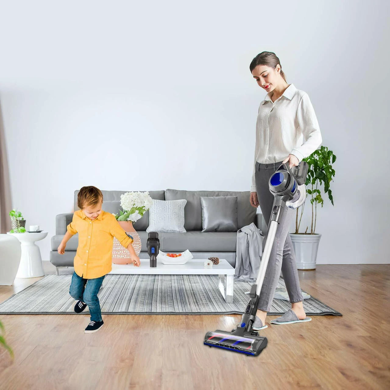 MOOSOO XL-618A Cordless Vacuum 10Kpa 4 In 1 Stick Handheld Vacuum Cleaner Pet US 5 MOOSOO XL-618A Cordless Vacuum 10Kpa 4 In 1 Stick Handheld Vacuum Cleaner Pet US - Image 3