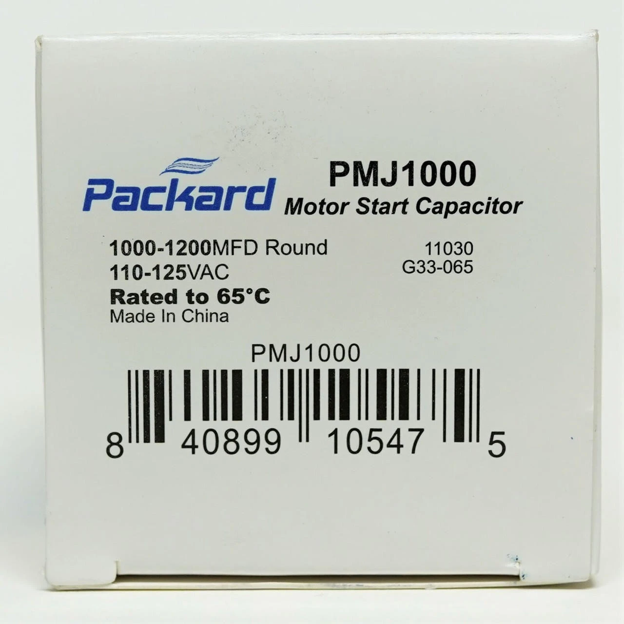 Packard PMJ1000 Motor Start Capacitor. 1000-1200 MFD UF / 110-125 VAC 5 Packard PMJ1000 Motor Start Capacitor. 1000-1200 MFD UF / 110-125 VAC - Image 3