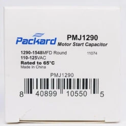 Packard PMJ1290 Motor Start Capacitor. 1290-1548 MFD UF / 110-125 VAC