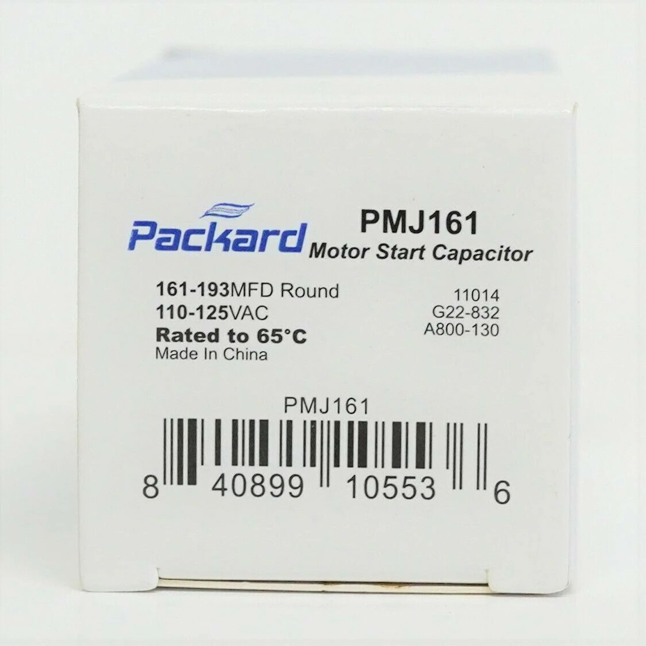 Packard PMJ161 Motor Start Capacitor. 161-193 MFD UF / 110-125 VAC 5 Packard PMJ161 Motor Start Capacitor. 161-193 MFD UF / 110-125 VAC - Image 3