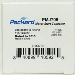 Packard PMJ708 Motor Start Capacitor. 708-850 MFD UF / 110-125 VAC -Home Appliances Store packard pmj708 motor start capacitor 708 850 mfd uf 110 125 vac 88803.1665672023