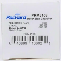 Packard PRMJ108 Motor Start Capacitor. 108-130 MFD UF / 330 VAC