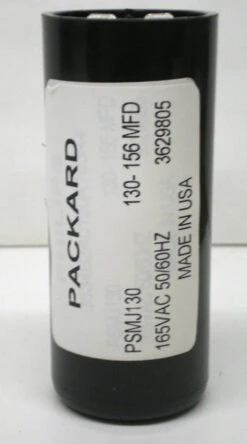 Packard PSMJ130 Motor Start Capacitor. 130-156 MFD UF / 165 VAC