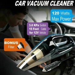 GENERIC Powerful Car Vacuum Cleaner, Portable Wet&Dry Handheld Strong Suction Car Vacuum -Home Appliances Store powerful car vacuum cleaner portable wetanddry handheld strong suction car vacuum 29287.1715069074