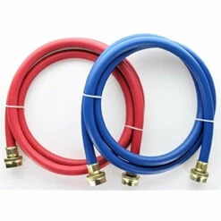 Rubber Washing Machine Hoses, 6 Foot Long (2 Pack) - Color Coded - Kelaro -Home Appliances Store rubber washing machine hoses 6 foot long 2 pack color coded kelaro 41468.1665680522