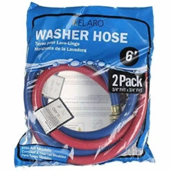 Rubber Washing Machine Hoses, 6 Foot Long (2 Pack) - Color Coded - Kelaro -Home Appliances Store rubber washing machine hoses 6 foot long 2 pack color coded kelaro 54331.1665674073