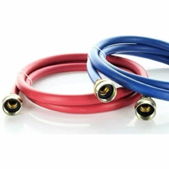 Rubber Washing Machine Hoses, 6 Foot Long (2 Pack) - Color Coded - Kelaro -Home Appliances Store rubber washing machine hoses 6 foot long 2 pack color coded kelaro 74461.1665680872