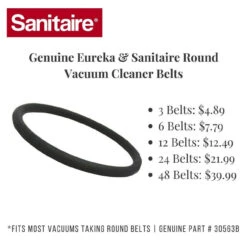 Sanitaire / Eureka RD Round Vacuum Belts Genuine Part# 30563B Commercial Use